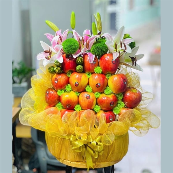 Giỏ táo dâng hương cao cấp KF452