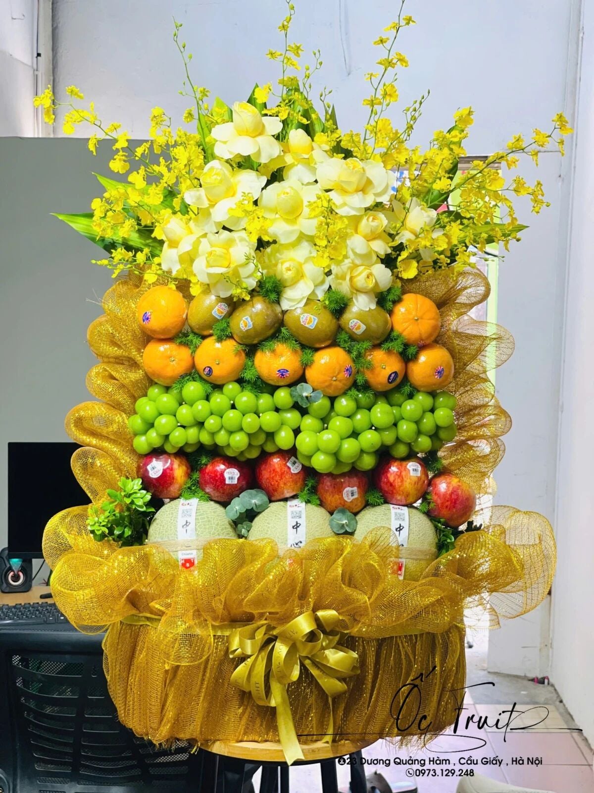 Giỏ trái cây dâng lễ cao cấp KF434